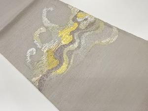 絽紙布荒波模様織出し袋帯